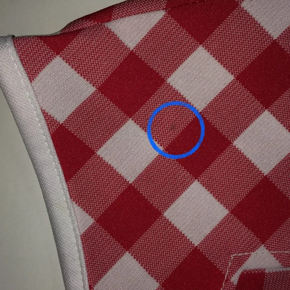 🐜 VINTAGE red and white gingham button-up short sleeve shirt, small — VGUC - Picture 8 of 12